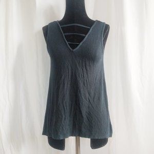 Early 00's American Eagle Black Women's Ribbed Tank Top